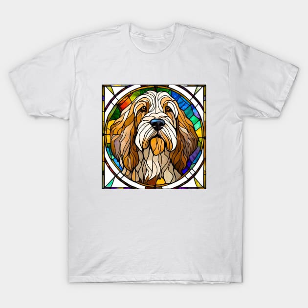 Stained Glass Otterhound T-Shirt by Doodle and Things